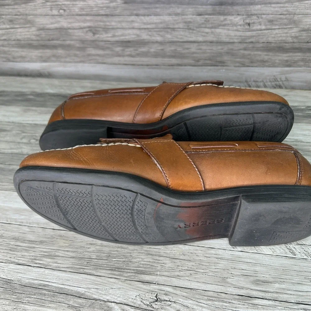 Sperry Top-Sider Black Brown Leather Kiltie Tassel Boat Loafer Mens 10.5W Preppy